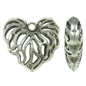 Riipus filigree sydän antiikkihopea 47 x 44 x 15 mm, 1 kpl