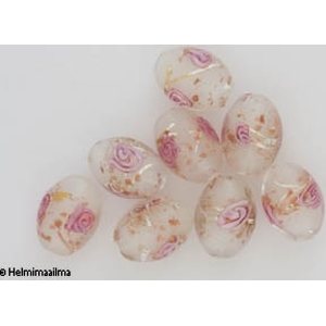 Hopeafoliohelmi tynnyri kukalla 14x18 mm, valkoinen, 1 kpl