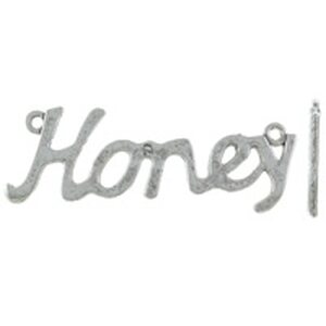 Korulinkki "Honey" 55 x 20 mm antiikkihopea, 2 kpl