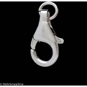 Papukaijalukko renkaalla 13 mm 925 sterlinghopeaa, 1 kpl
