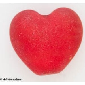 Hopeafoliosydän huurrettu punainen 20 mm, 1 kpl