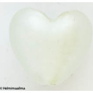 Hopeafoliosydän huurrettu valkoinen 20 mm, 1 kpl