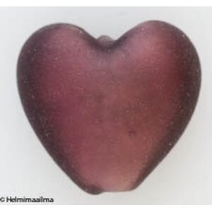 Hopeafoliosydän huurrettu ametisti 20 mm, 1 kpl