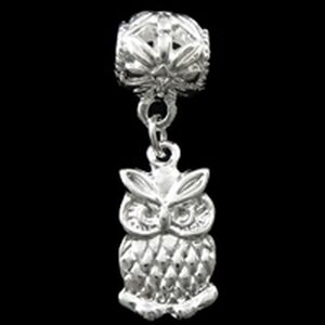 Pandora riipus pöllö hopeanvärinen 34 x 11 x 9 mm, 1 kpl