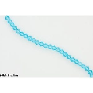 Kristallihelmi bicone 4 mm turkoosi, n. 28 cm nauha
