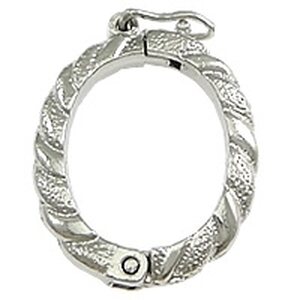 Helminauhan lyhennin / iso klipsilukko platinanvärinen 21 x 27 x 3 mm, 1 kpl