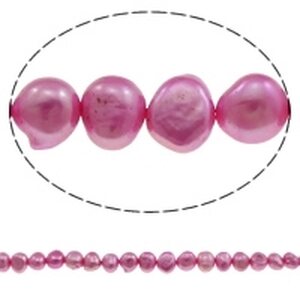 Makeanvedenhelmi nugetti 7-8 mm pinkki, n. 38 cm nauha