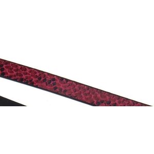 Nahkanauha litteä 10 x 2 mm fuksia käärmekuvio, 1 metri