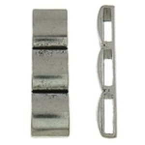Metallihelmi korunjakaja nahkanauhalle 37 x 11 mm, 3 nauhalle, 2 kpl