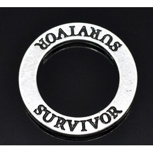 Metallihelmi / rengas "SURVIVOR" 23 mm, 1 kpl
