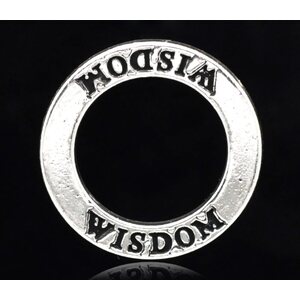 Metallihelmi / rengas "WISDOM" 23 mm, 1 kpl