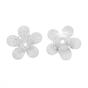 Kukkapohja 11 x 4 mm hopeanvärinen, sopii 4 mm helmelle, 2 kpl