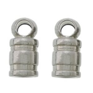 Liimattava nauhanpää 4x8mm,sisämitta 2.5mm, ruostumaton teräs, 10 kpl