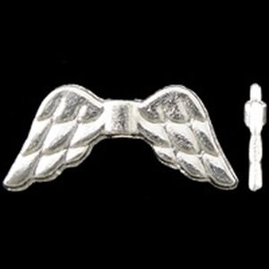 Metallihelmi enkelinsiipi hopeanvärinen 20 x 9 mm, 10 kpl