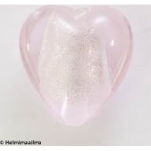 Hopeafoliosydän 12 mm, vaaleanpunainen, 1 kpl