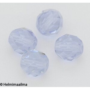 Tsekkiläinen lasihelmi särmikäs 8 mm vaaleansininen / vaalea violetti, 20 kpl