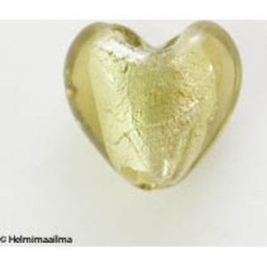 Hopeafoliosydän 12 mm, vaaleanvihreä, 1 kpl