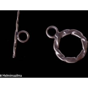 Salpalukko kierteinen, 11mm rengas, 15 mm salpa, 925 sterlinghopeaa, 1 pari