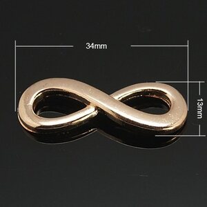 Ikuisuus korulinkki ruusukullanvärinen 34 x 13 mm, 1 kpl