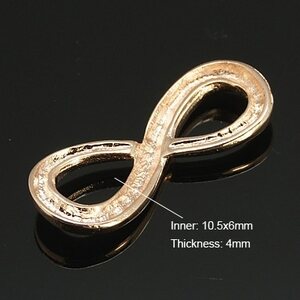 Ikuisuus korulinkki ruusukullanvärinen 34 x 13 mm, 1 kpl