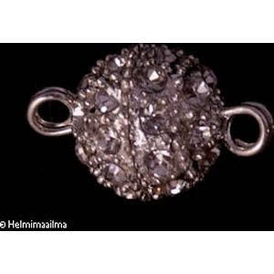 Magneettilukko kirkkailla kristalleilla, 10 mm, 1 kpl