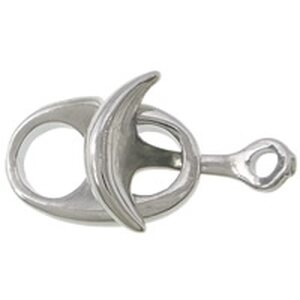Salpalukko/ankkurilukko nahkanyöriin 23x12x4mm platinanvärinen