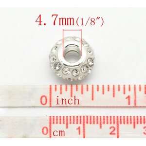 Pandora shamballahelmi valkoinen 15 x 9 mm, 1 kpl