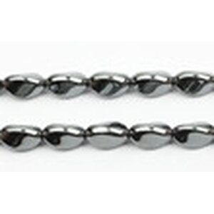 Hematiitti twist 8 x 12 mm 3-sivuinen, n. 40 cm nauha