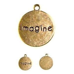 Trinity Brass Riipus pyöreä "imagine" 13 mm antiikkikulta, 1 kpl
