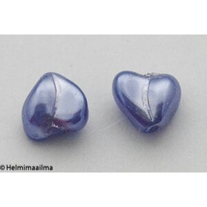 Tsekkiläinen helmiäislasisydän 8 x 8 x 4 mm sinivioletti, 10 kpl