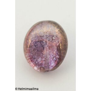 Estrela lasihelmi iso pallukka 24 x 20 x 12 mm, vaalea violetti kuparinhohtoisella päällysteellä, 1 kpl