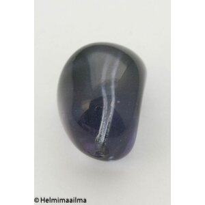 Estrela lasihelmi iso pallukka 23 x 17 x 15 mm, läpinäkyvä tummansininen, 1 kpl