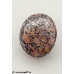 Estrela helmiäislasihelmi iso pallukka 24 x 20 x 12 mm, kivikuvio, 1 kpl
