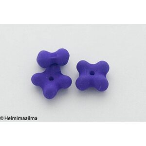Estrela tsekkiläinen 4-apila lasihelmi 7 x 4 mm, violetti, 10 kpl