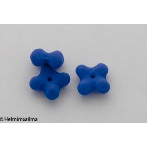 Estrela tsekkiläinen 4-apila lasihelmi 7 x 4 mm, tummansininen, 10 kpl