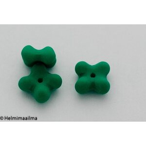 Estrela tsekkiläinen 4-apila lasihelmi 7 x 4 mm, vihreä, 10 kpl
