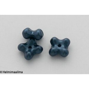 Estrela tsekkiläinen 4-apila helmiäislasihelmi 7 x 4 mm, yönsininen, 10 kpl