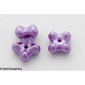 Estrela tsekkiläinen 4-apila helmiäislasihelmi 7 x 4 mm, violetti, 10 kpl