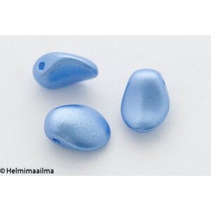 Estrela Tulppaanin terälehti helmiäislasihelmi taivaansininen 8 x 6 mm, 10 kpl