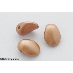 Estrela Tulppaanin terälehti helmiäislasihelmi kulta 8 x 6 mm, 10 kpl