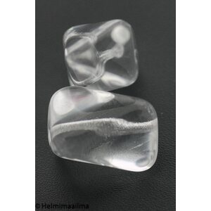 Estrela lasihelmi iso viistetty suorakulmio kirkas, n. 22x15x13 mm, 1 kpl