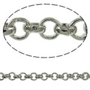 Papuketju platinanvärinen 2 x 0,7 mm, 1 metri