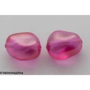 Estrela lasihelmi nugetti läpinäkyvä hohtavapintainen pink, 15x13x10 mm, 1 pc(s)