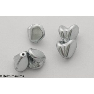Estrela "kellokukka" helmiäislasihelmi vaaleanharmaa 8 x 6 mm, 10 kpl