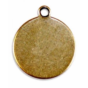 Trinity Brass riipus pyöreä "wish" 13 mm antiikkikulta, 1 kpl