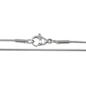 Valmis kaulaketju papukaijalukolla käärmeketju 1,2 mm, pituus 40,5 cm