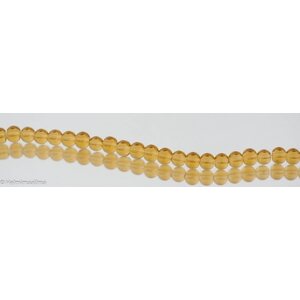Lasihelmi pyöreä 8 mm meripihka, n. 27-28 cm nauha