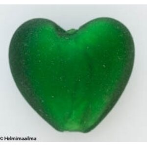 Hopeafoliosydän huurrettu vihreä 18 mm, 1 kpl