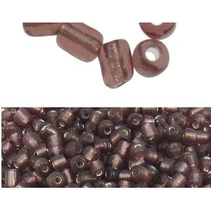 Siemenhelmi (2 x 1.90mm) hopeasisus, kahvinruskea, 20 grammaa