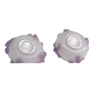 Pandora lamppuhelmi ametisti vaaleapurppura kohokukilla 17 x 7 mm, 1 kpl